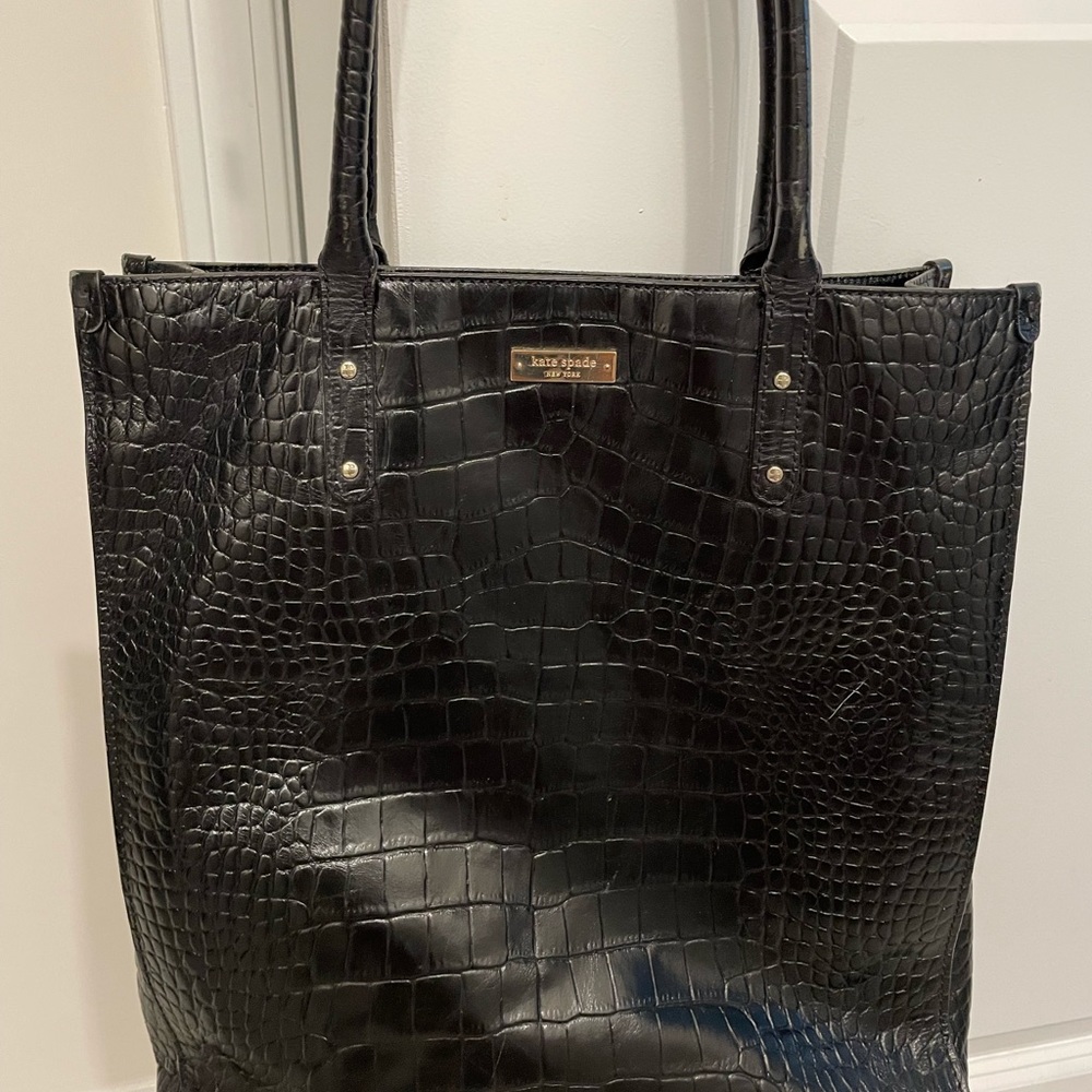 Kate Spade tall Croc Embossed Tote bag
